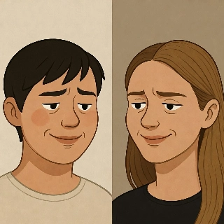 Awkward Smile Bestie Matching Cartoon PFPs