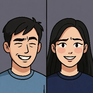 Awkward Smile Bestie Matching Cartoon PFPs