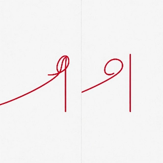 Red String of Fate Minimalist Line Art Matching PFPs