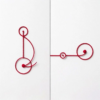 Red String of Fate Minimalist Line Art PFPs