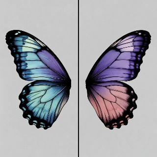 Vibrant Butterfly Wing Matching PFP Aesthetic