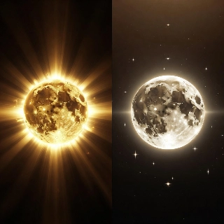 Golden Sun and Moon Couple Matching PFPs