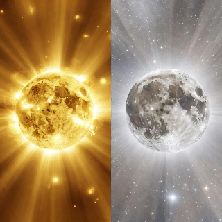 Radiant Sun Moon Couple Matching Cosmic PFPs