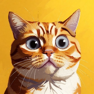 Funny cat confused face meme featuring wide-eyed orange tabby cat with bewildered expression and quirky vibe
