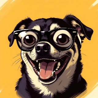 Cool Dog Wearing Sunglasses Vibrant Illustration