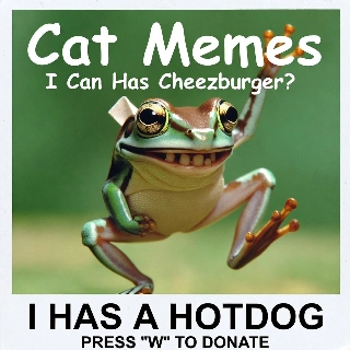 Dancing Frog Retro Green Meme Style