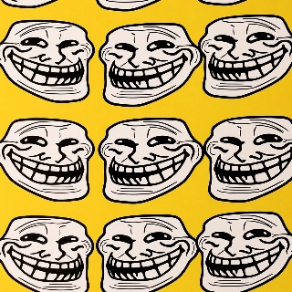 Sarcastic Side Eye Trollface Meme Grid Pattern