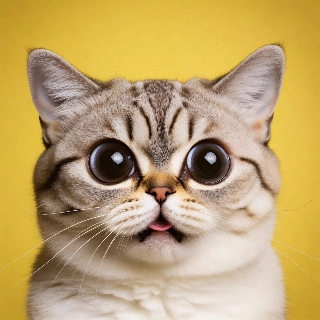 Confused Funny Cat Meme with Wide Eyes
