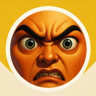 Fierce Angry Cartoon Face Intense Eyes Meme