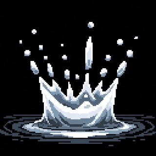 Crystal Clear Water Splash Geometric Art