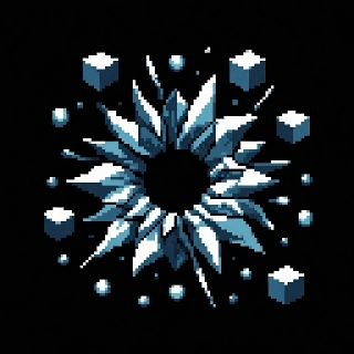 Crystal Clear Water Splash Geometric Pixel Art