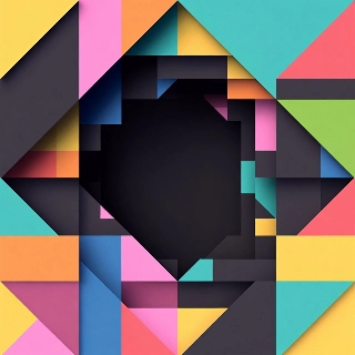 Layered Geometric Paper Cut Profile Picture