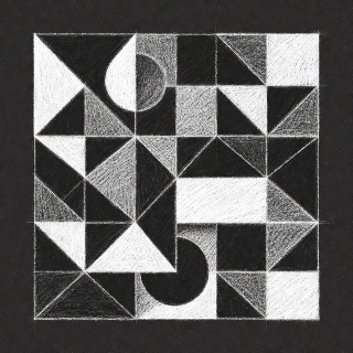 Minimalist Geometric Pencil Sketch Drawing