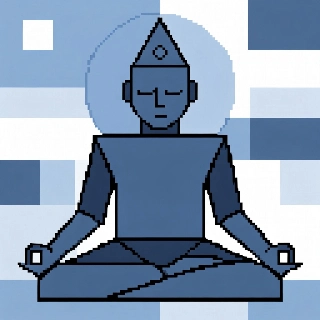 Peaceful Meditation Buddha Pixel Art Geometric PFP