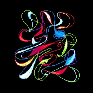 Glowing Neon Line Art Abstract Portrait