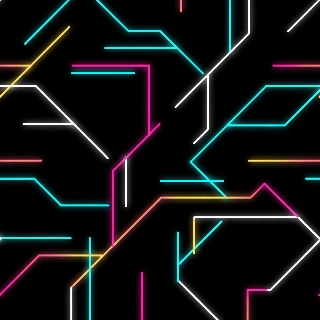 Neon Glowing Line Art Minimalist Profile Picture