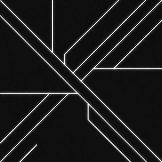 Glowing Neon Line Art Geometric Pattern