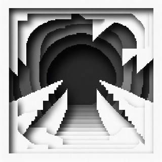 Layered Paper Cut Depth Tunnel Profile Picture