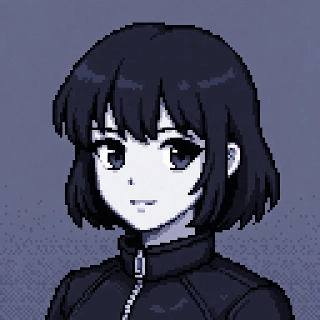 90s Retro Anime 8-Bit Girl Profile