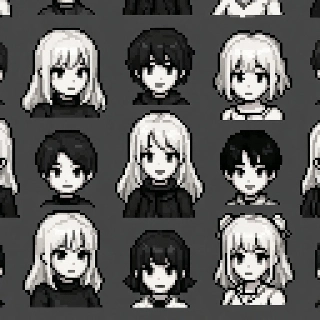 90s Retro Anime 8-Bit Pixel Character PFPs