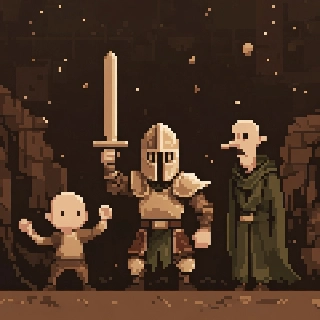 Dark Pixel Dungeon Crawler Knight Child Wizard PFP