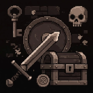 Dark Pixel Dungeon Crawler Treasure Items