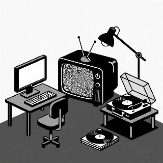Isometric Pixel Cozy Lo-Fi Room Vibe