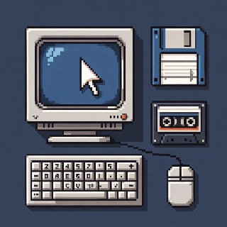 Retro Pixel Art Computer Icons Setup