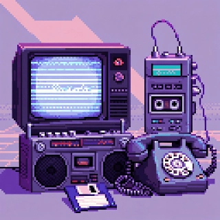 Vaporwave 80s Neon Pastel Purple Retro Pixel PFP