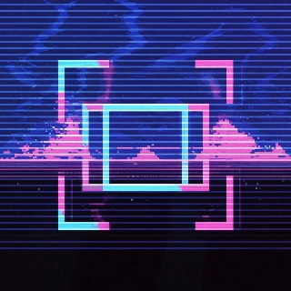 VHS glitch effects scanlines in retro tape vaporwave pixel art with cyan pink frames and nostalgic cyber vibe