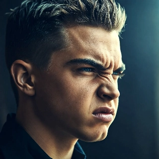 Angry Baby Face Serious Funny Look Portrait
