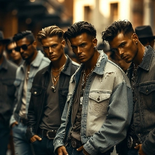 High-End Streetwear Hypebeast Crew Portrait
