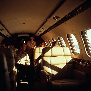 Luxury Private Jet Interior Elegant Travel