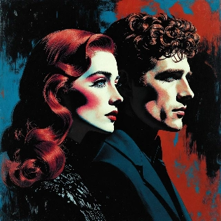 Pop Art Duo Portrait Andy Warhol Vibe