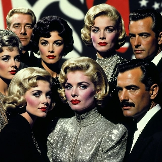 Pop Art Ensemble in Andy Warhol Style