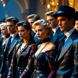 Vibrant Y2K Retro Fashion Ensemble Portrait