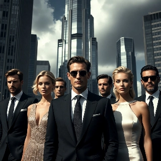 Confident CEO Portrait Skyscraper Background Style