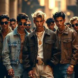 Hypebeast Crew in High-End Streetwear Aesthetic