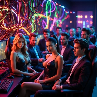 Pro Gamer Setup with RGB Lighting Aesthetic