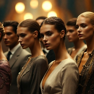 Quiet Luxury Models in Cinematic Fashion Portrait