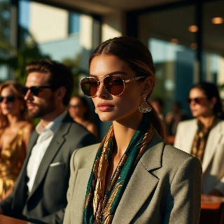 Tech Billionaire Elite Casual Sunglasses Portrait