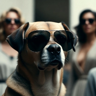 Cool Sunglasses Dog Photorealistic Style PFP