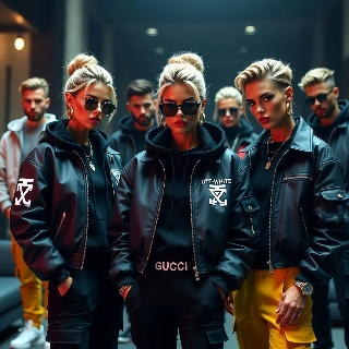 Hypebeast Crew in Off-White Streetwear Glow