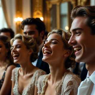 Radiant Laughter Group in Elegant Ballroom Style