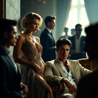 Tech Billionaire Casual Elite with Blonde Muse Cinematic