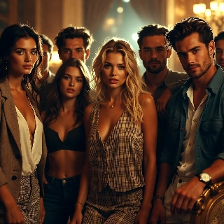 Tech Billionaire Elite Casual Group Glamour Portrait