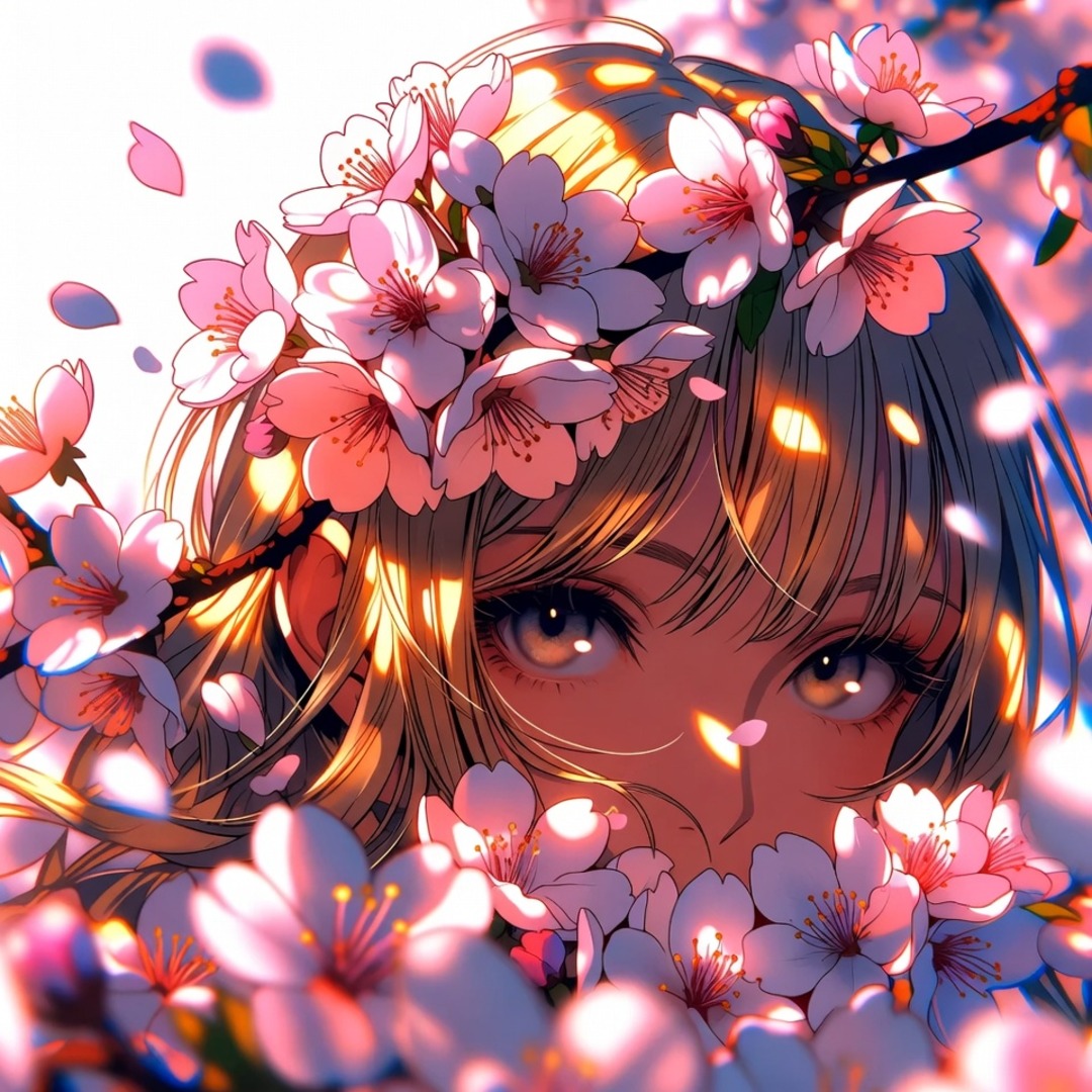 Falling But Rising Pfp Cherry Blossom Pink Petals Falling Anime PFP Aesthetic Profile Picture ...