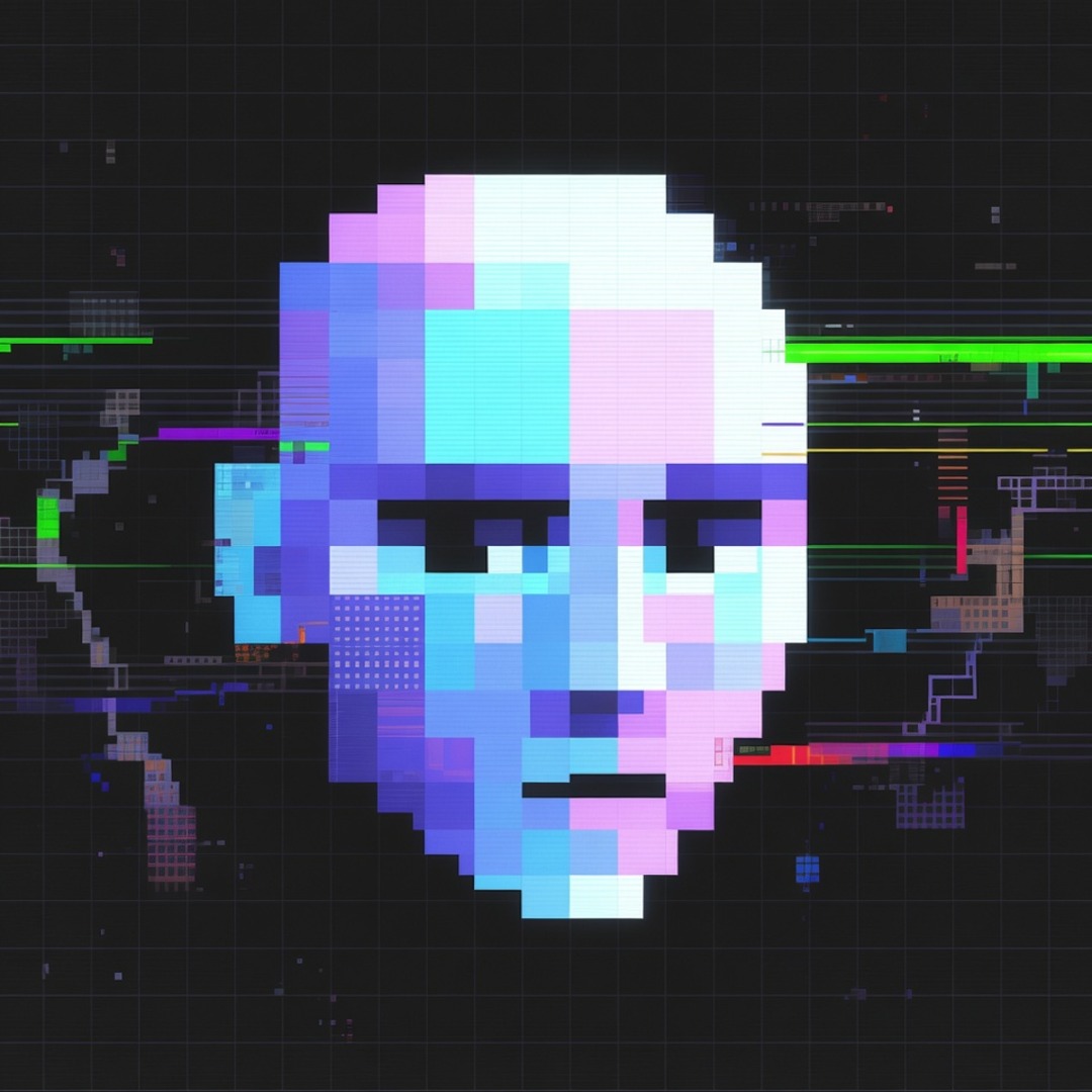Bit Crushed Portrait PFP: Digital Distortion 8-Bit Art | GetPFPs
